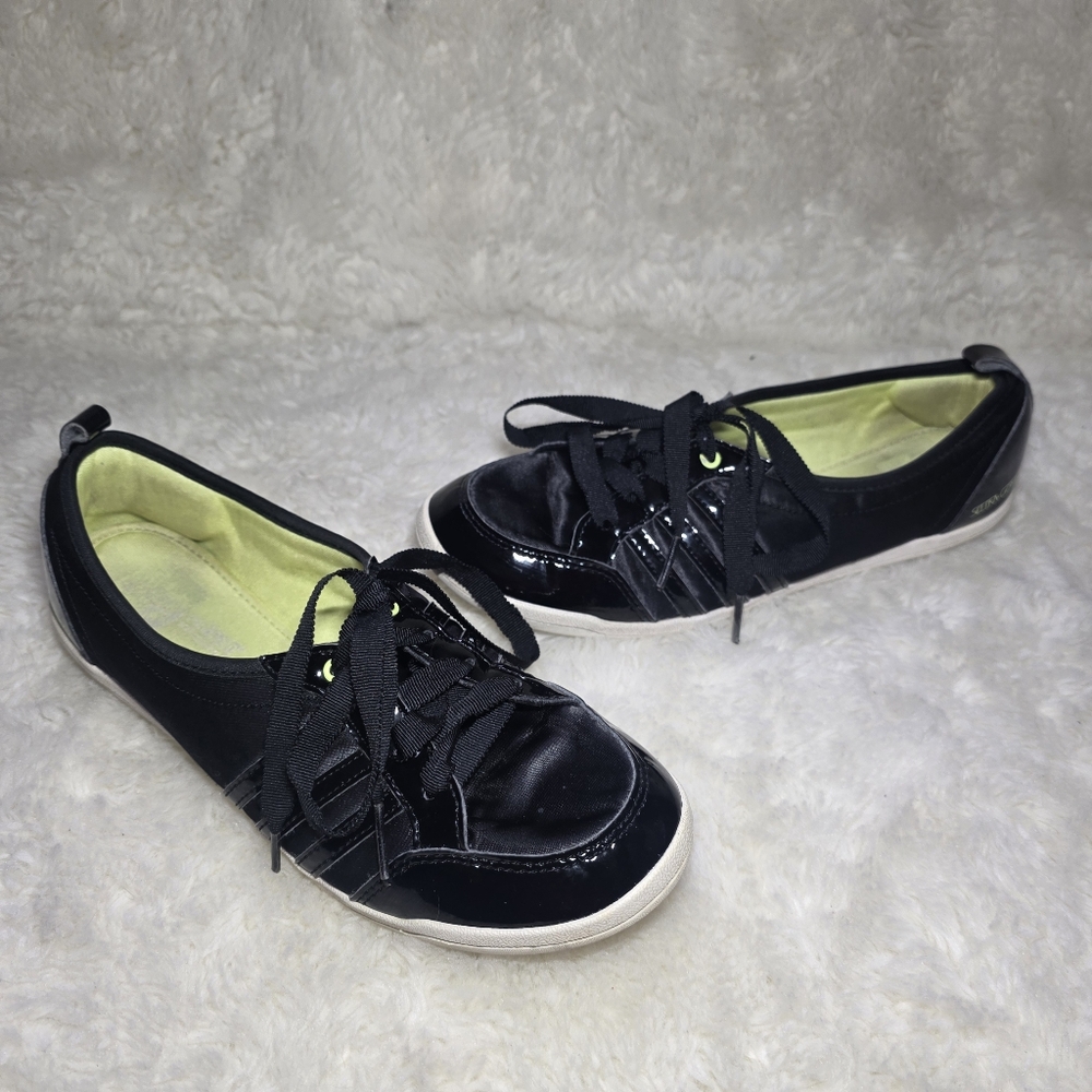 Adidas Neo x Selena Gomez Piona Ballet Sneakers Black Lime Green Size 8